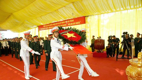 Hải Phòng trang trọng truy điệu, an táng 56 hài cốt liệt sĩ và đồng bào tử nạn