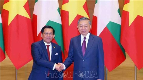 Tổng Bí thư, Chủ tịch nước Tô Lâm hội đàm với Tổng thống Myanmar Min Aung Hlaing