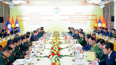 Hội đàm giữa Bộ trưởng Bộ Quốc phòng Việt Nam và Bộ trưởng Bộ Quốc phòng Lào