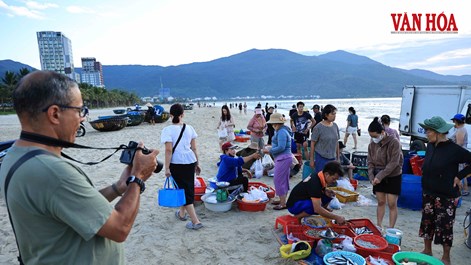 Du khách thích thú trải nghiệm “Đón nhịp chợ cá bình minh”