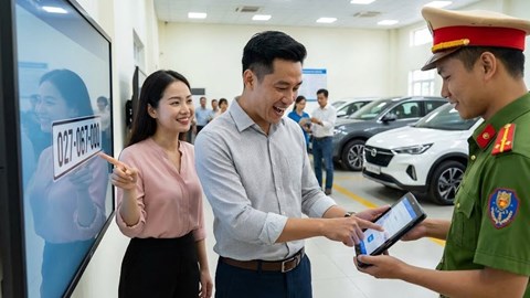 Cách đăng ký xe và bấm biển số định danh 2025