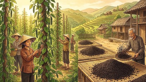 Giá hồ tiêu hôm nay 13.1: Neo cao, thị trường đi ngang