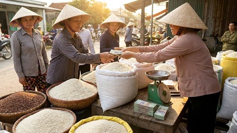 Giá lúa gạo hôm nay 23.1.2026: Gạo nguyên liệu tăng nhẹ