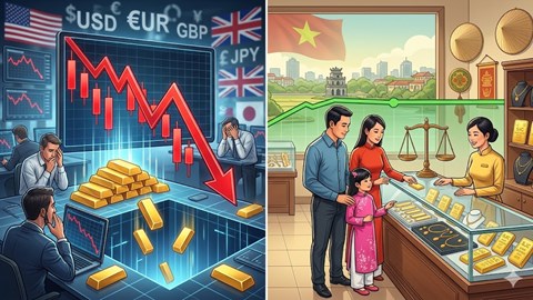 Giá vàng hôm nay 19.3: Quốc tế rơi mạnh, SJC vẫn giữ mốc 183 triệu