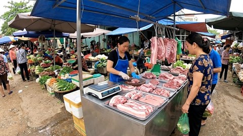 Giá heo hơi hôm nay 18.5: Thị trường đi ngang, chờ tín hiệu tuần mới