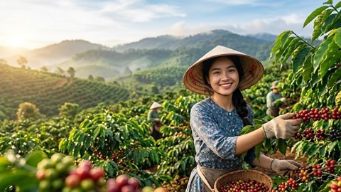 Giá cà phê 18.7.2026 giảm mạnh, thấp nhất 95.700 đồng/kg