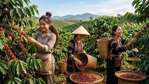 Giá cà phê hôm nay 11.8.2026 đồng loạt tăng, thị trường lấy lại sắc xanh