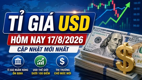 Tỉ giá USD hôm nay 17.8: DXY dưới 100 điểm, giá ngân hàng ra sao?