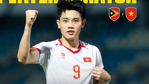 Đình Bắc hay nhất trận Việt Nam - Timor Leste 
