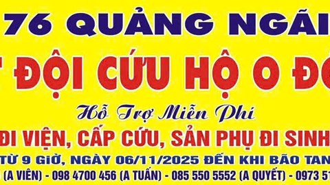 Biệt đội cứu hộ 0 đồng Quảng Ngãi chính thức ra quân hỗ trợ người dân