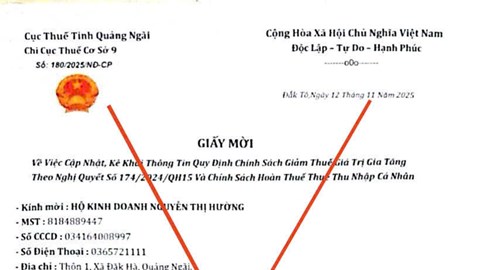 Xuất hiện giấy mời giả, mạo danh cơ quan thuế
