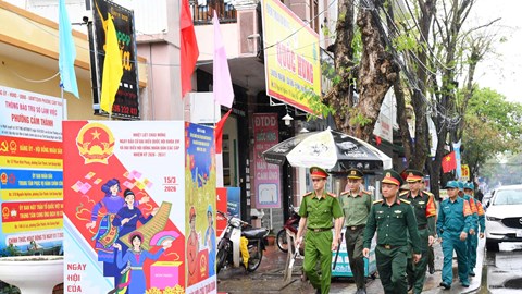 Lực lượng vũ trang Quảng Ngãi chủ động bảo đảm an ninh cho ngày hội bầu cử