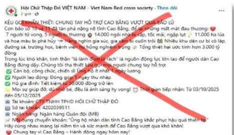 Cảnh báo: Giả mạo từ thiện kêu gọi ủng hộ vùng lũ để lừa tiền người dân