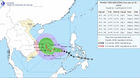 Bão số 15 Koto vào Biển Đông, hướng di chuyển phức tạp
