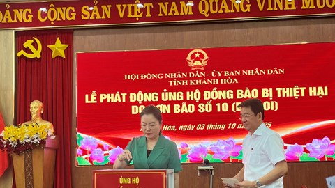 Khánh Hòa: Phát động ủng hộ đồng bào bị thiệt hại do bão lũ