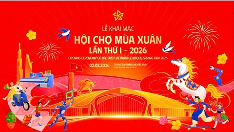 Bức tranh xuân rực rỡ 3 miền tại Lễ khai mạc “Hội chợ Mùa Xuân 2026“
