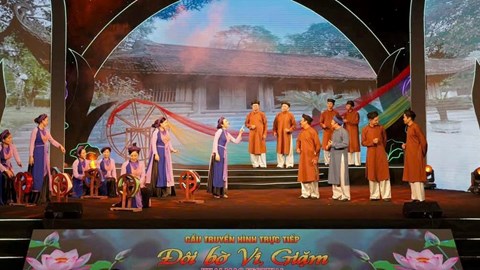 Đặc sắc chương trình nghệ thuật cầu truyền hình “Đôi bờ Ví, Giặm”