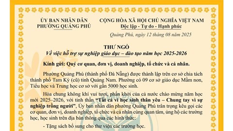 Không nhận hoa lễ khai giảng, một phường ở Đà Nẵng kêu gọi tiếp sức học sinh nghèo