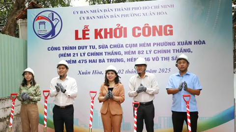 Phường Xuân Hòa, TP.HCM khởi công dự án dân sinh đầu tiên sau sắp xếp