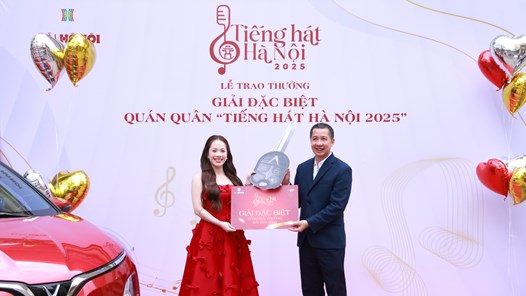 Trao giải đặc biệt 600 triệu đồng cho Quán quân “Tiếng hát Hà Nội 2025”