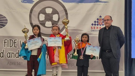 Kỳ thủ 8 tuổi Việt Nam giành HCV ở giải cờ vua thế giới