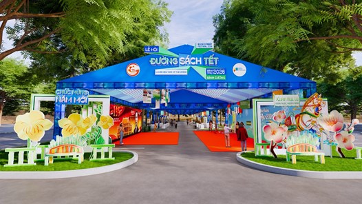 Lễ hội Đường Sách Tết Bính Ngọ 2026 quy tụ hơn 20 đơn vị xuất bản và phát hành