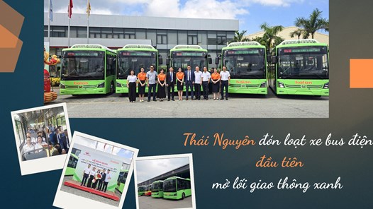 Loạt xe buýt điện đầu tiên mở hướng giao thông xanh ở Thái Nguyên