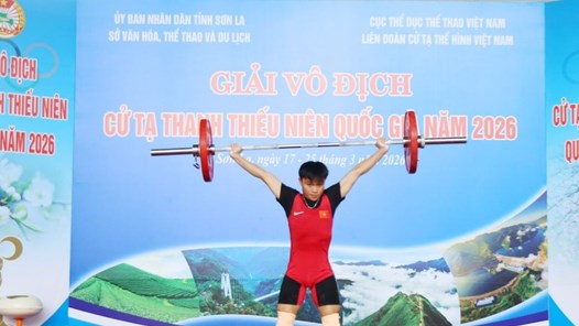 221 VĐV tham dự Giải vô địch cử tạ thanh thiếu niên quốc gia 2026