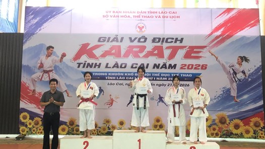 Bế mạc Giải vô địch Karate tỉnh Lào Cai 2026