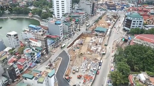 Đi thế nào khi thông xe tạm đường Vành đai 1 đoạn Hoàng Cầu - Voi Phục?