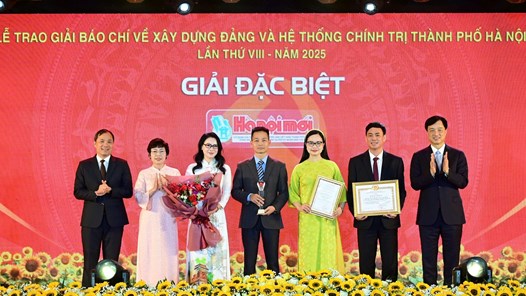 Trao Giải Báo chí về xây dựng Đảng và hệ thống chính trị thành phố Hà Nội lần thứ VIII - năm 2025