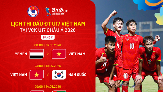 Lịch thi đấu U17 Việt Nam tại VCK U17 châu Á 2026