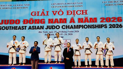 Judo Việt Nam giành 33 HCV, xếp nhất toàn đoàn Giải vô địch Đông Nam Á 2026