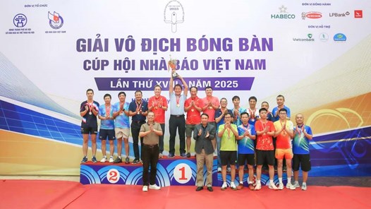 Bế mạc Giải Vô địch bóng bàn Cúp Hội Nhà báo Việt Nam lần thứ 18