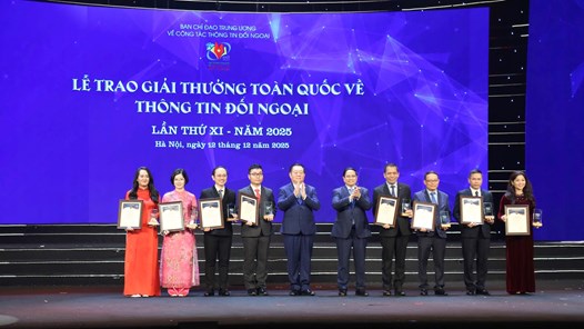 Lễ trao Giải thưởng toàn quốc về thông tin đối ngoại lần thứ XI năm 2025