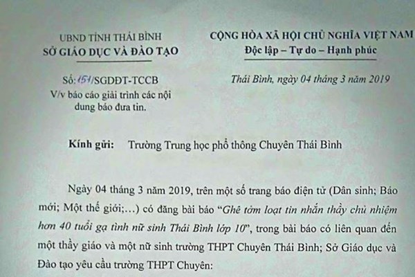 Thầy giáo nhắn tin gạ tình nữ sinh: Chưa xử lý cụ thể! - Anh 2