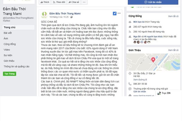 Chủ Fanpage xin lỗi vì đăng tin sai sự thật về dịch tả lợn Châu Phi - Anh 1