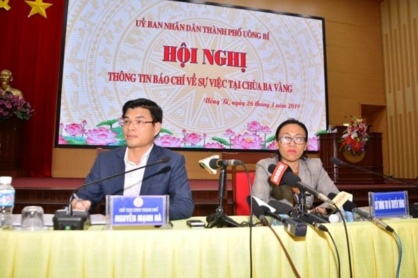 Quảng Ninh:​​​​​​​ Thông tin báo chí về sự việc tại chùa Ba Vàng - Anh 1
