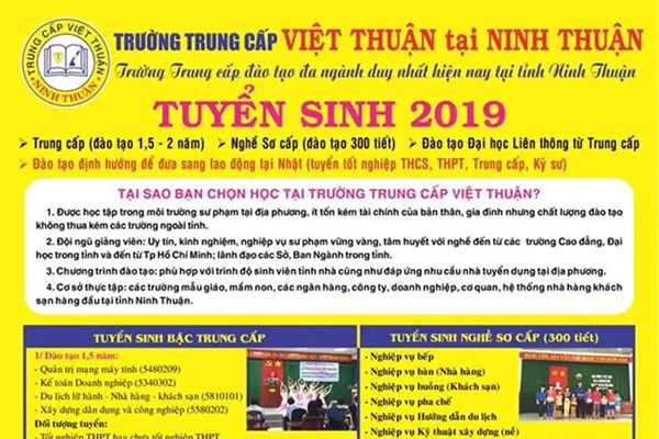 Xung quanh vụ việc Trường Trung cấp Việt Thuận (Ninh Thuận): Ra quyết định chấm dứt hoạt động, vẫn “vô tư” tuyển sinh? - Anh 1