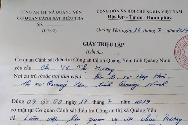 Người mẹ đơn thân hơn 1 năm đi tìm công lý cho con: Công an thị xã Quảng Yên “triệu tập” chị Vũ Thị Hương - Anh 2
