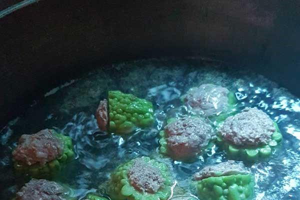 Hướng dẫn cách nấu món mướp đắng nhồi thịt - Anh 4