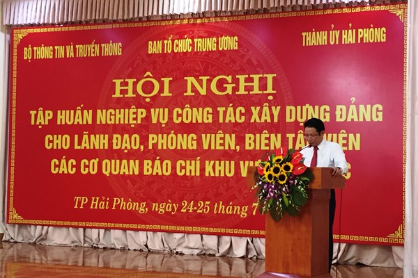 Hải Phòng: Tập huấn nghiệp vụ công tác xây dựng Đảng cho các cơ quan báo chí khu vực phía Bắc - Anh 2