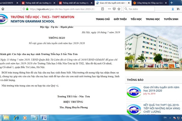 Trường tiểu học Newton: Sai phạm nghiêm trọng vẫn được giao chỉ tiêu? - Anh 1