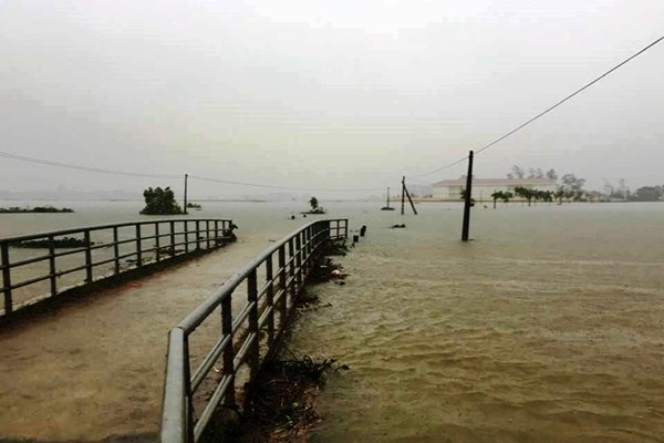 Hà Tĩnh:Mưa trắng trời, hàng ngàn học sinh không thể dự khai giảng năm học mới - Anh 8