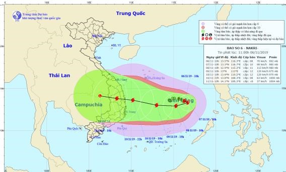 Bão số 6 Nakri giật cấp 12 liên tục đổi hướng trên Biển Đông - Anh 1