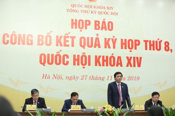 Bế mạc Kỳ họp thứ 8, Quốc hội khoá 14: 11 Luật, Bộ luật đã được thông qua - Anh 3