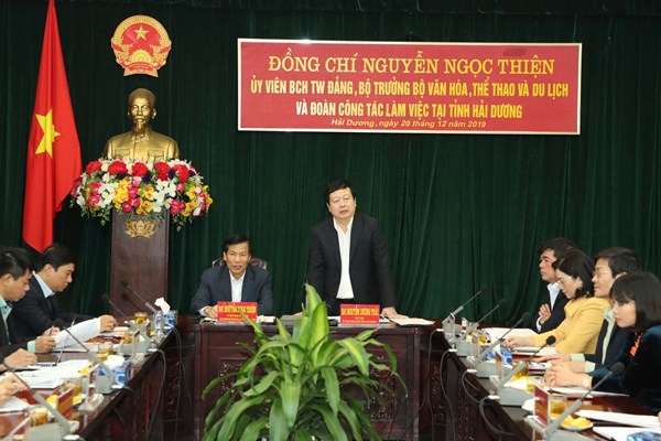 Bộ trưởng Nguyễn Ngọc Thiện: “Du lịch Hải Dương đi sau nhưng chưa chắc đã chậm, không để xảy ra bài học phát triển thiếu bền vững” - Anh 2