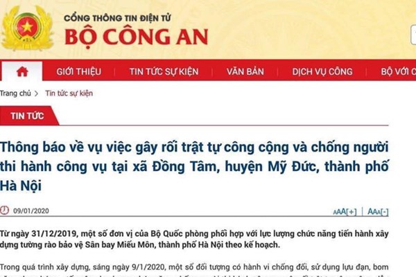 Ba chiến sĩ công an hy sinh trong vụ việc gây rối ở Đồng Tâm - Anh 1