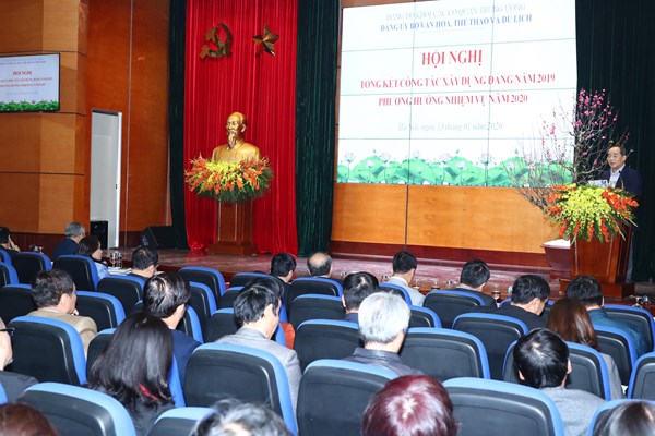 Đảng ủy Bộ VHTTDL tổng kết công tác xây dựng Đảng năm 2019 và triển khai nhiệm vụ trọng tâm năm 2020 - Anh 3