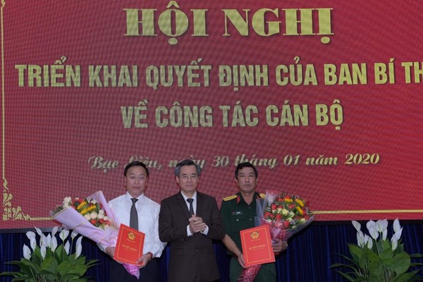 Ban Thường vụ Tỉnh ủy Bạc Liêu triển khai công tác cán bộ đầu Xuân Canh Tý - Anh 1